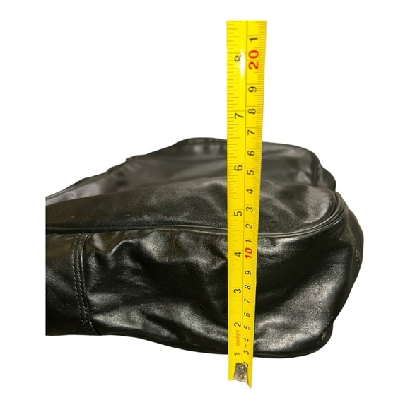 Kenneth Cole New York Black Leather Messenger Laptop Bag with Adjustable Strap - Picture 7 of 11